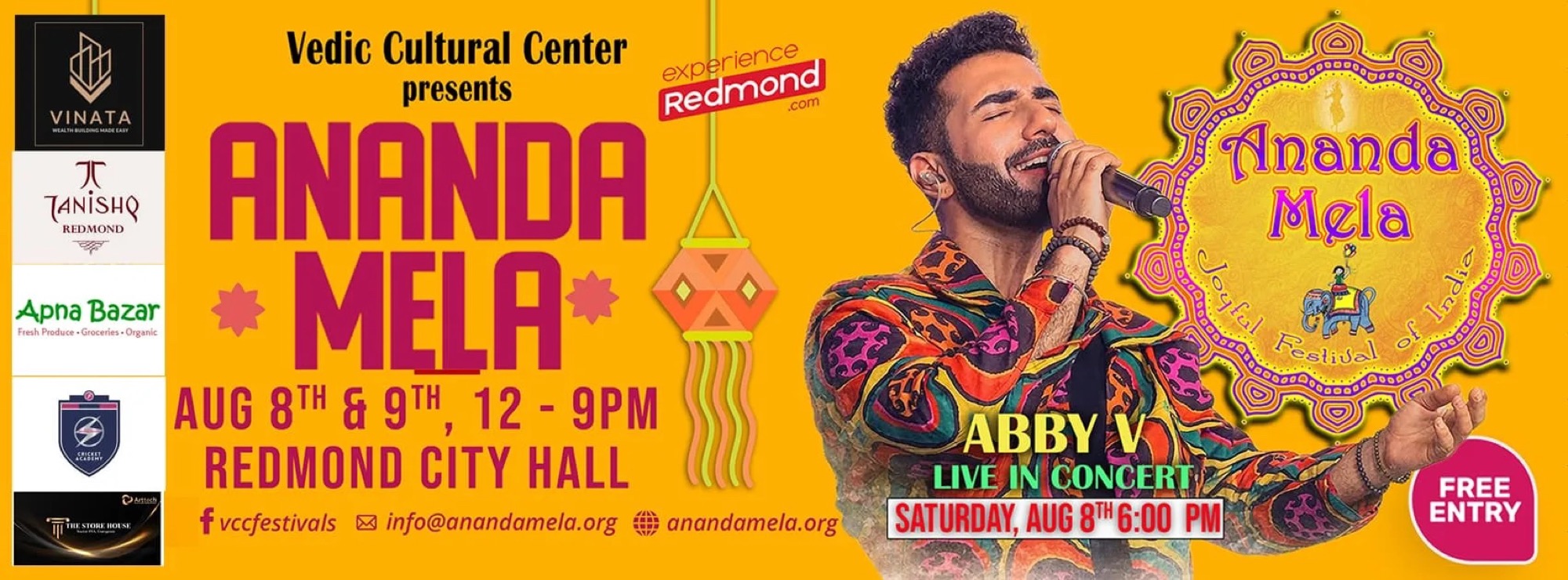 Ananda Mela 2026 Festival of India promotional slider art.