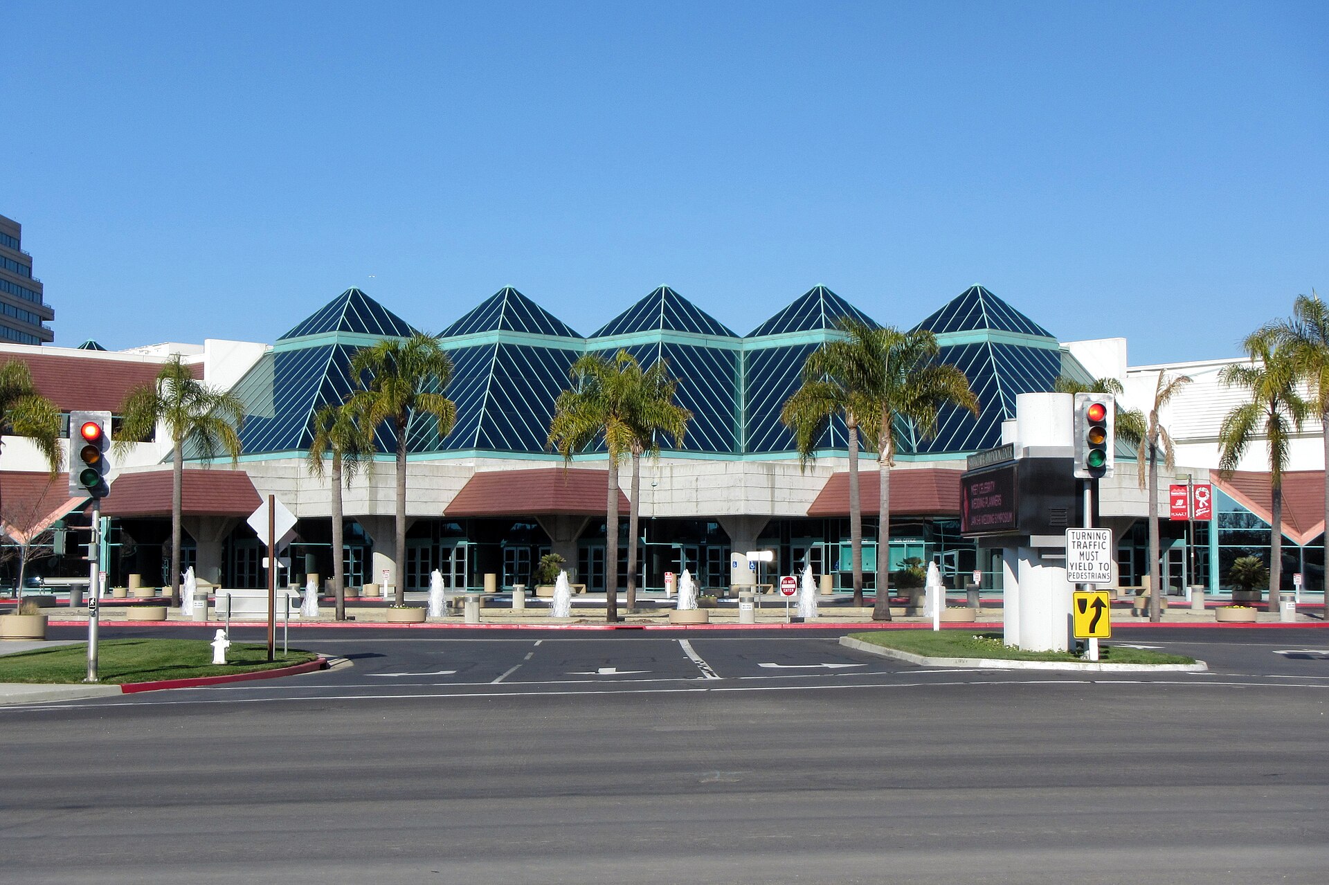 Exterior of the Santa Clara Convention Center.