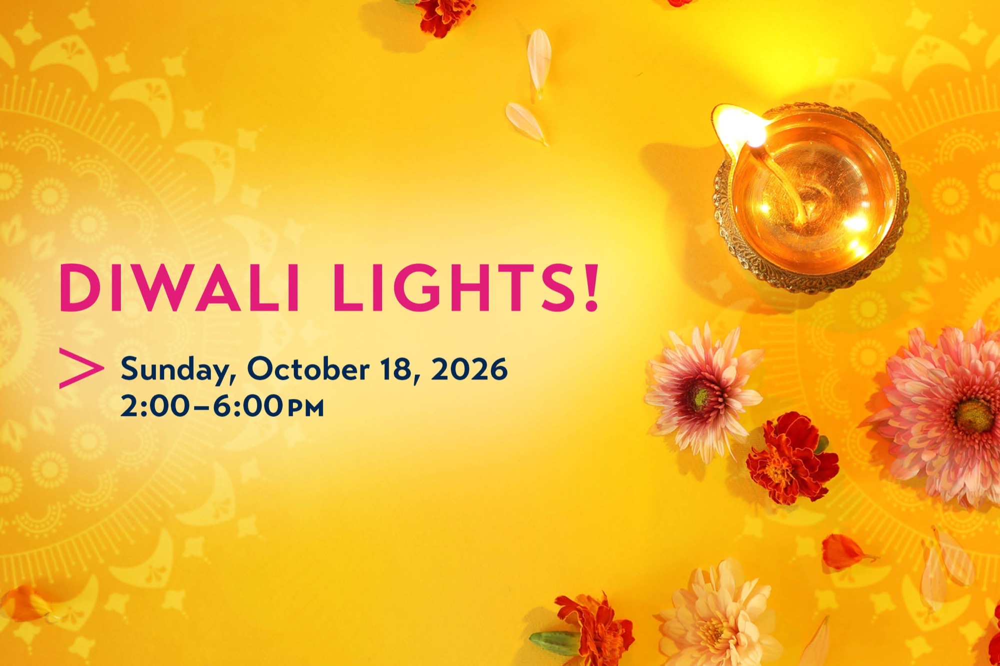 Official Asia Society Texas Diwali Lights 2026 festival graphic.
