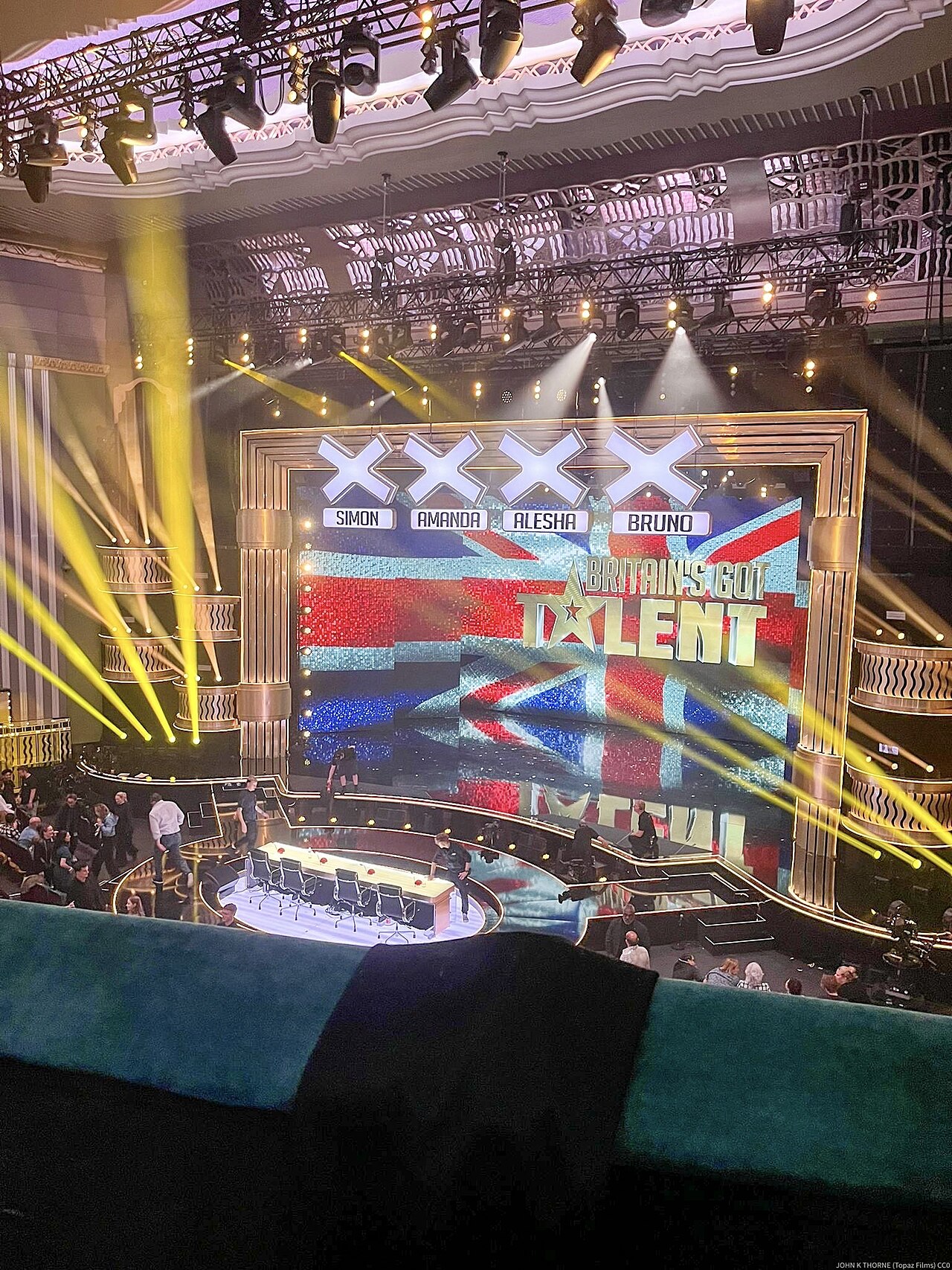 Context image: television talent show studio.