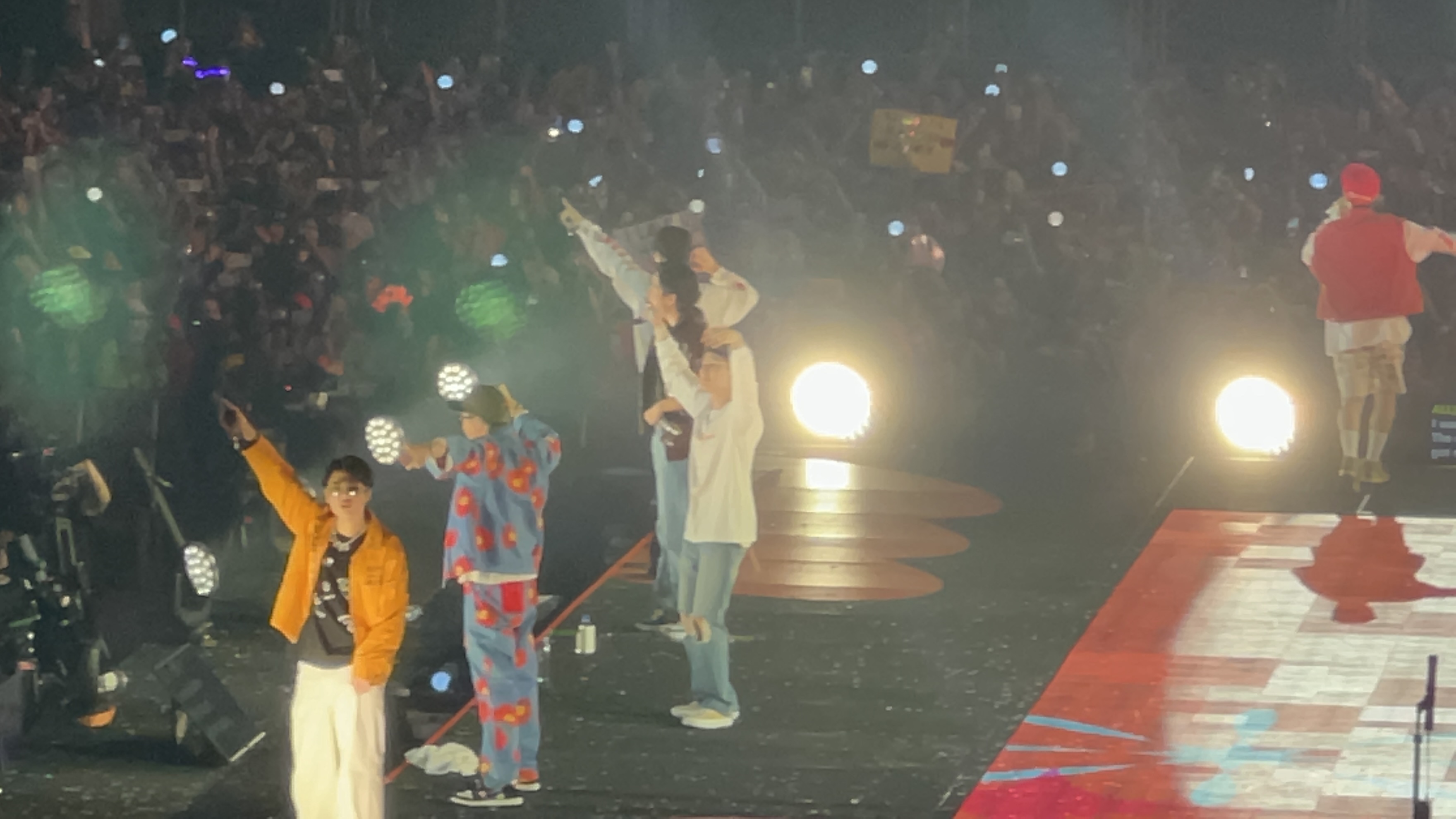 BTS performing at Permission to Dance On Stage in Las Vegas in April 2022.