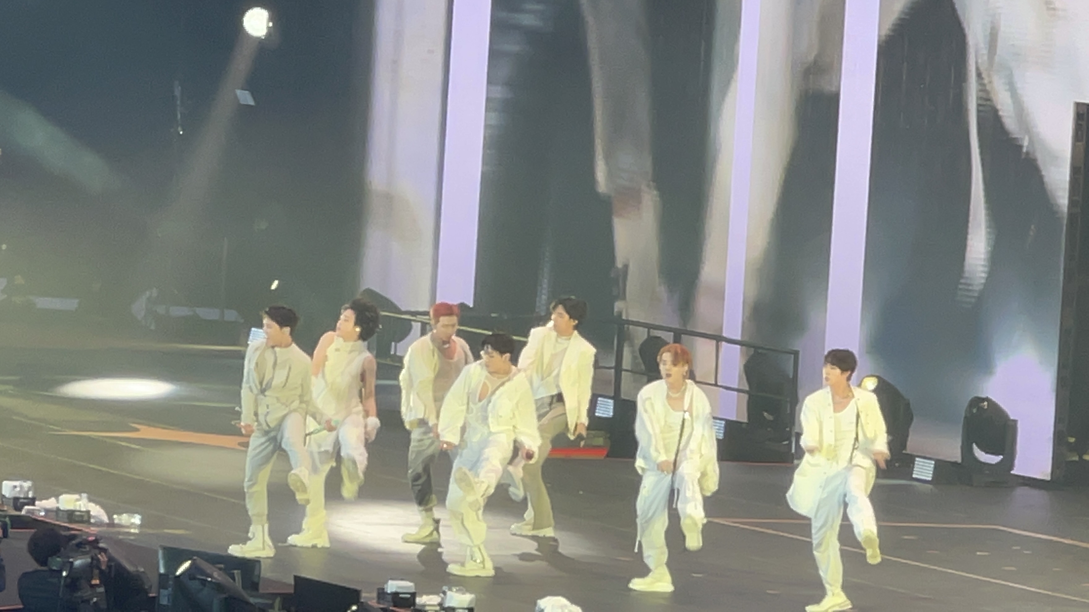 BTS performing at Permission to Dance On Stage in December 2021.