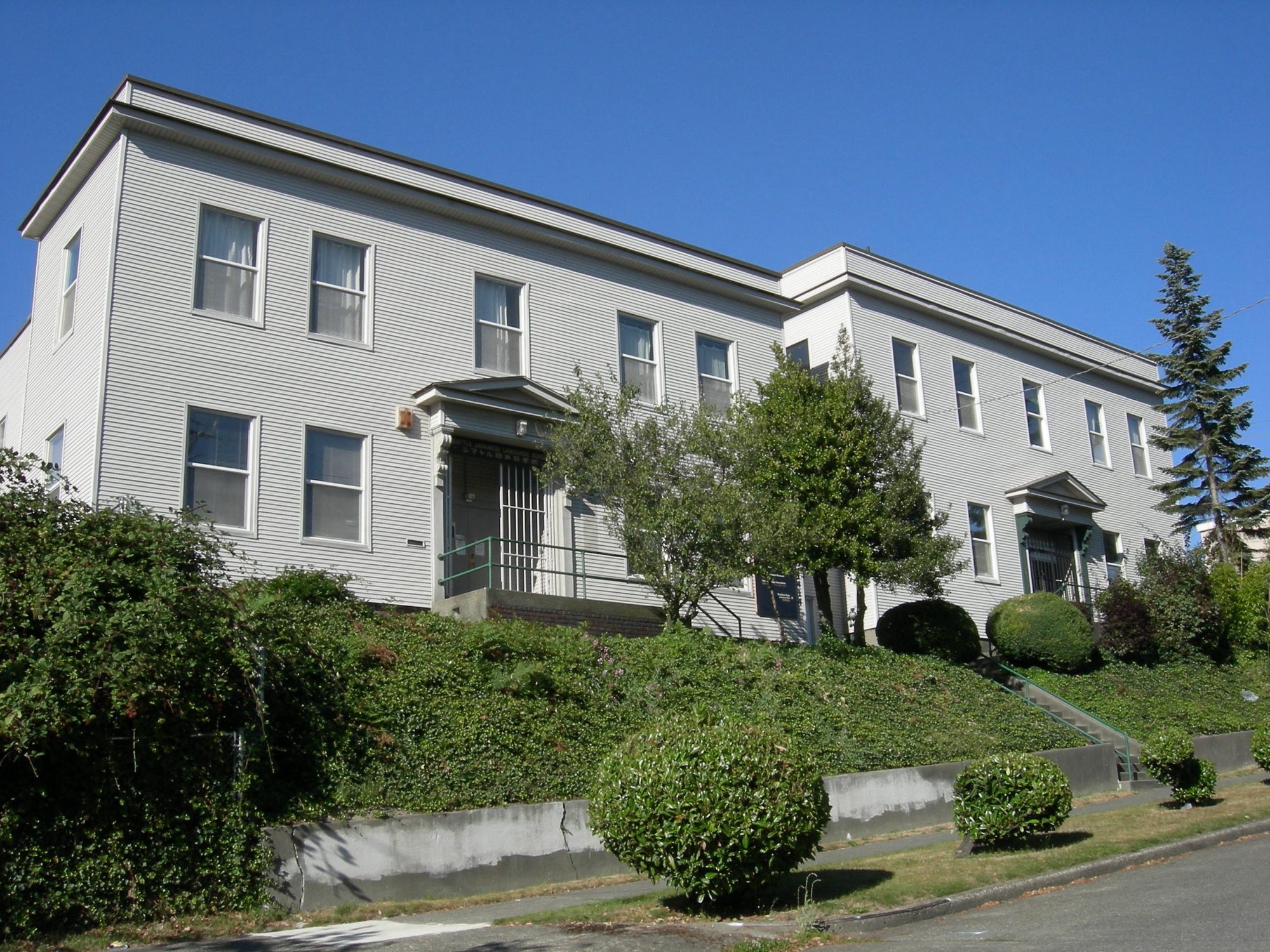 The historic Japanese language school buildings at 1414 S Weller Street, now the Japanese Cultural & Community Center of Washington.