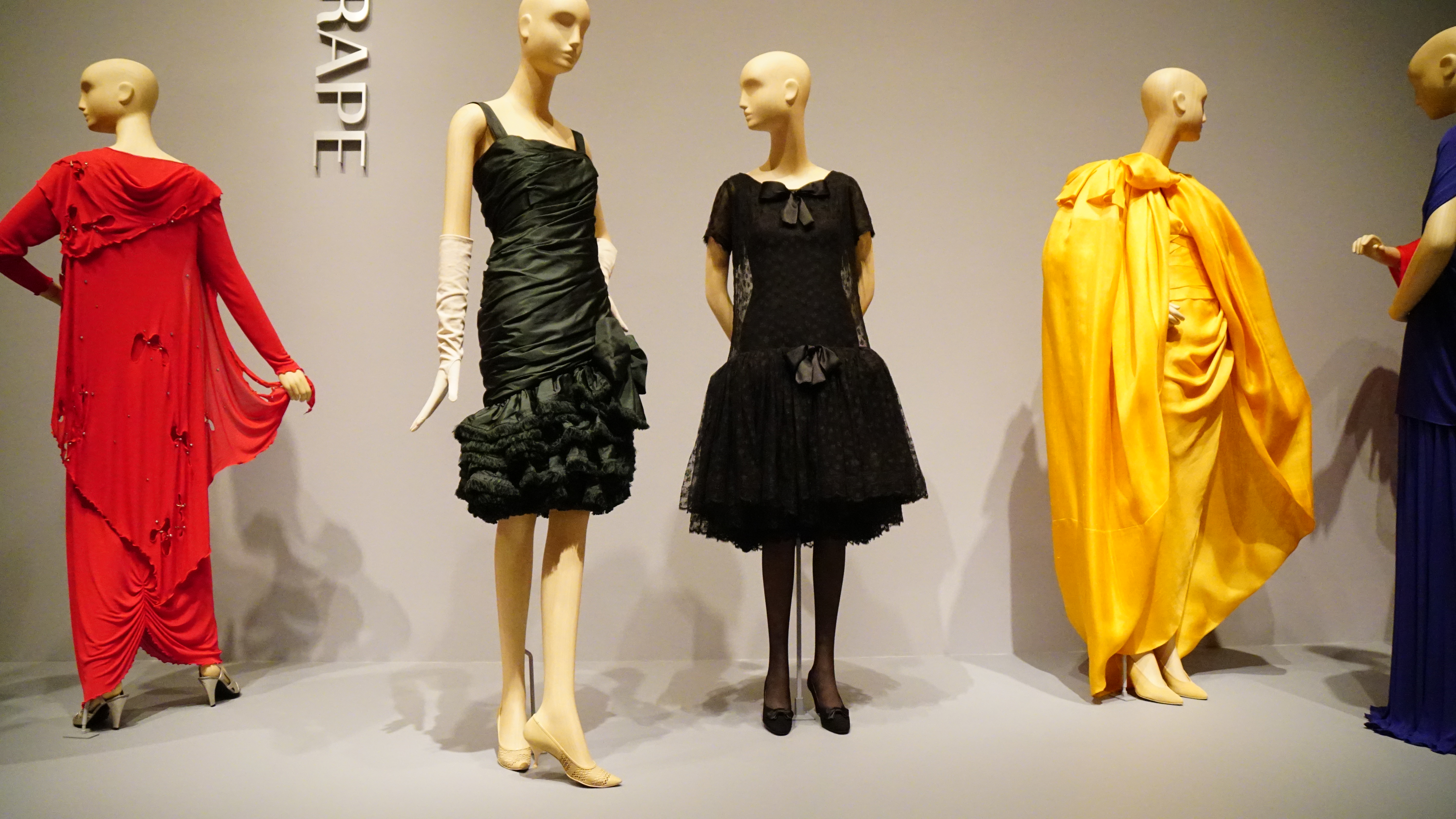 Context image: fashion museum exhibition display.