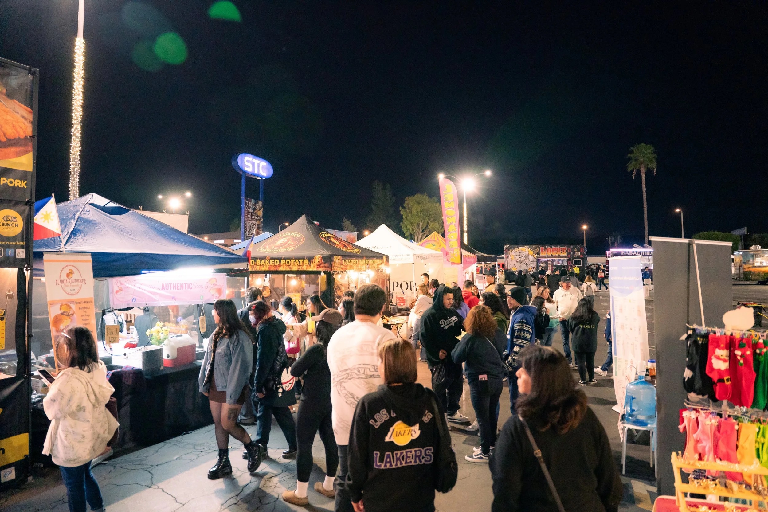 Happy Night Market scene at STC Rowland Legacy in Rowland Heights.