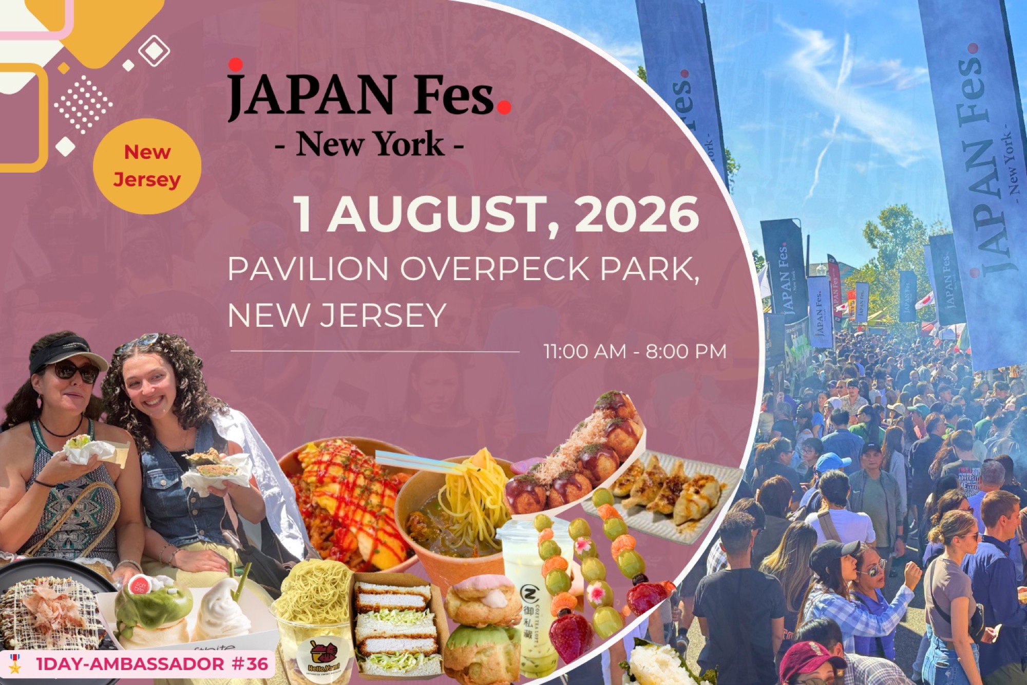 JAPAN Fes New Jersey Overpeck County Park event banner.