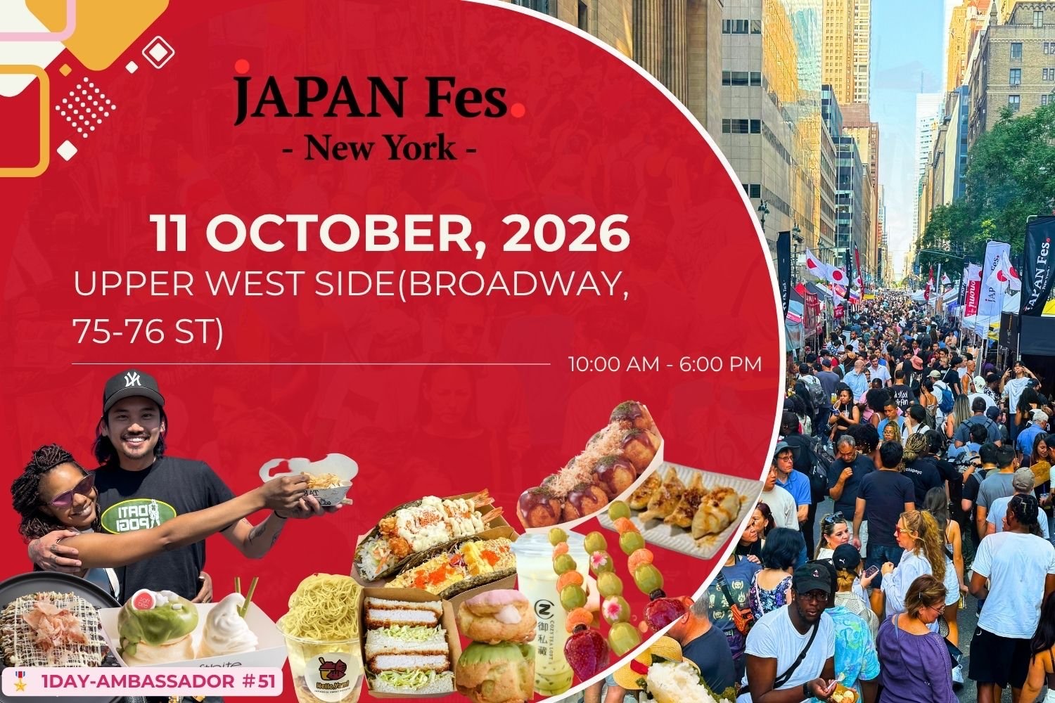 Official JAPAN Fes poster for the October 11 2026 Upper West Side date.
