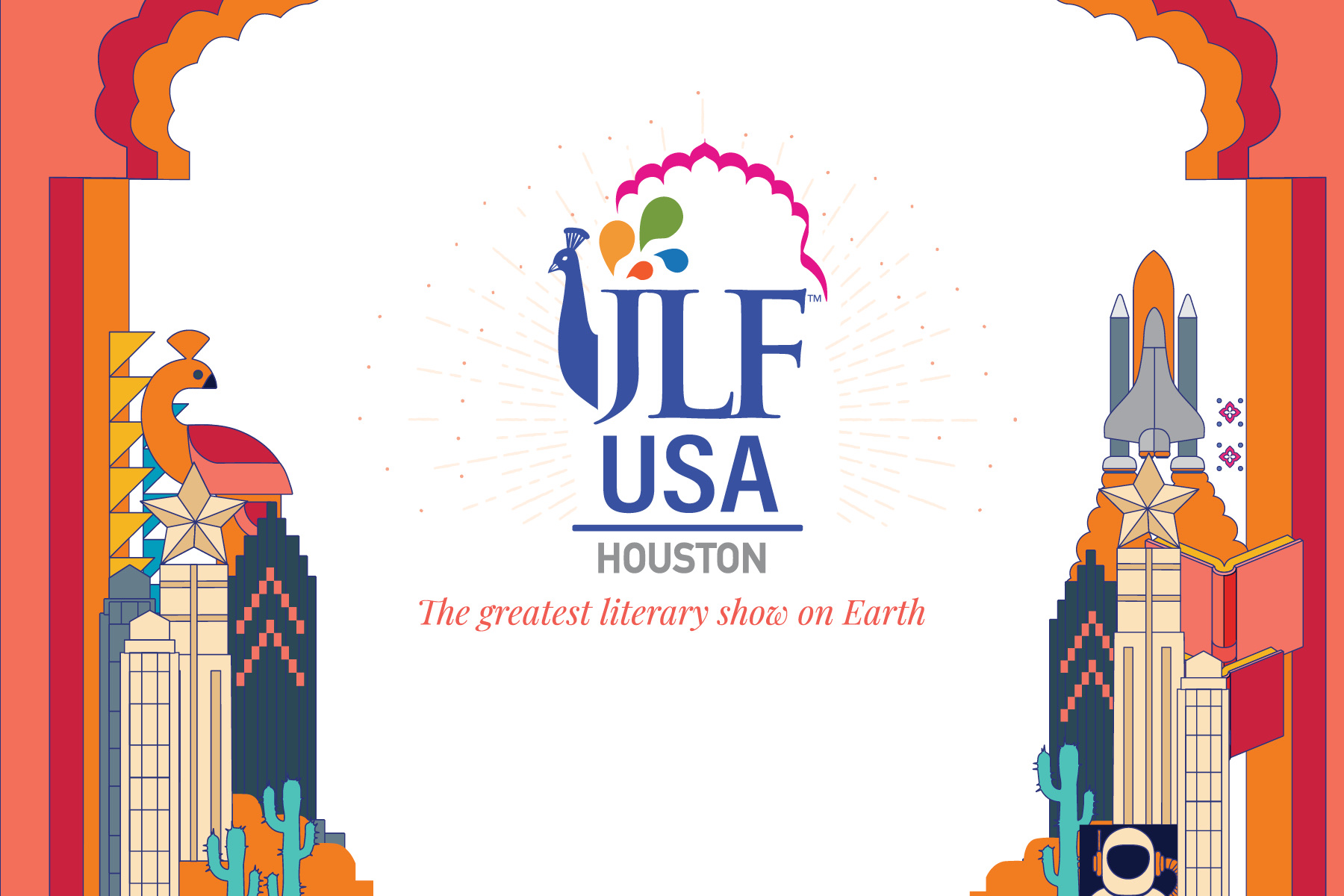 Official JLF Houston 2026 festival artwork.