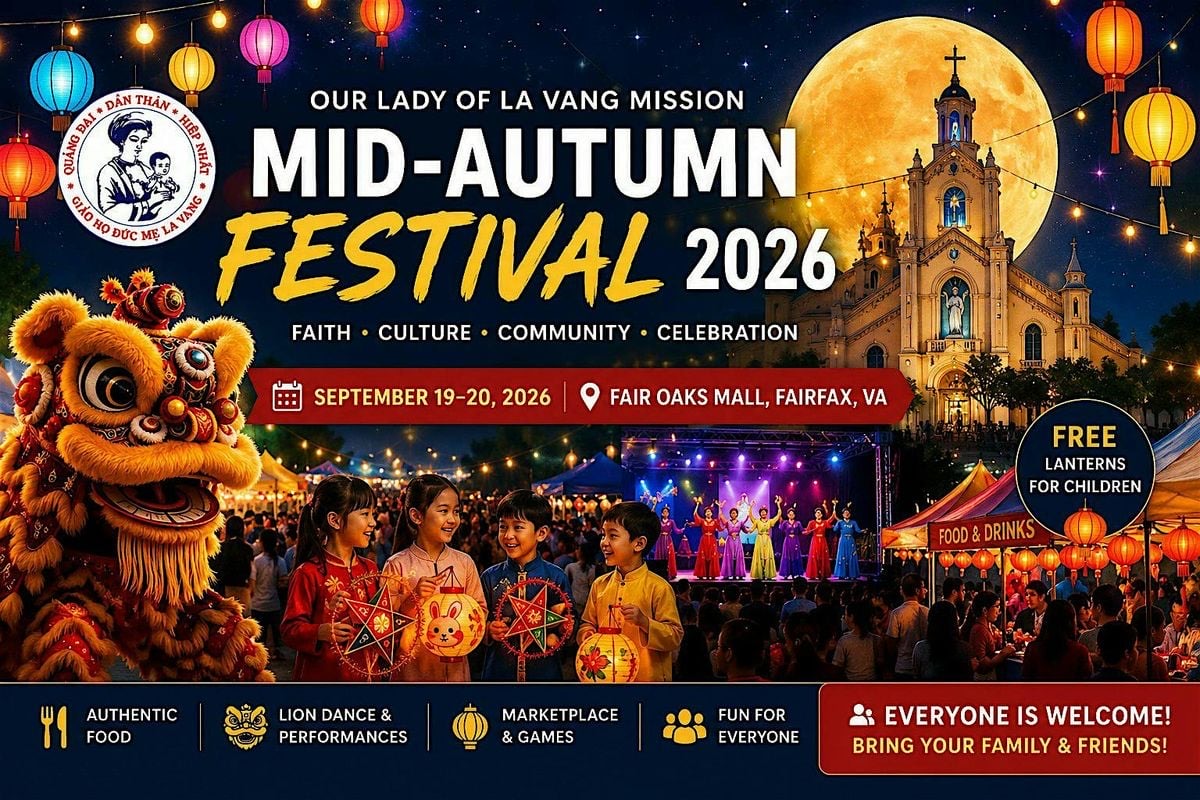 Promotional image for La Vang Mid-Autumn Festival 2026 at Fair Oaks Mall.