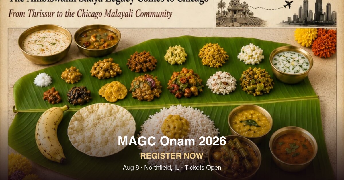MAGC Onam 2026 promotional art.