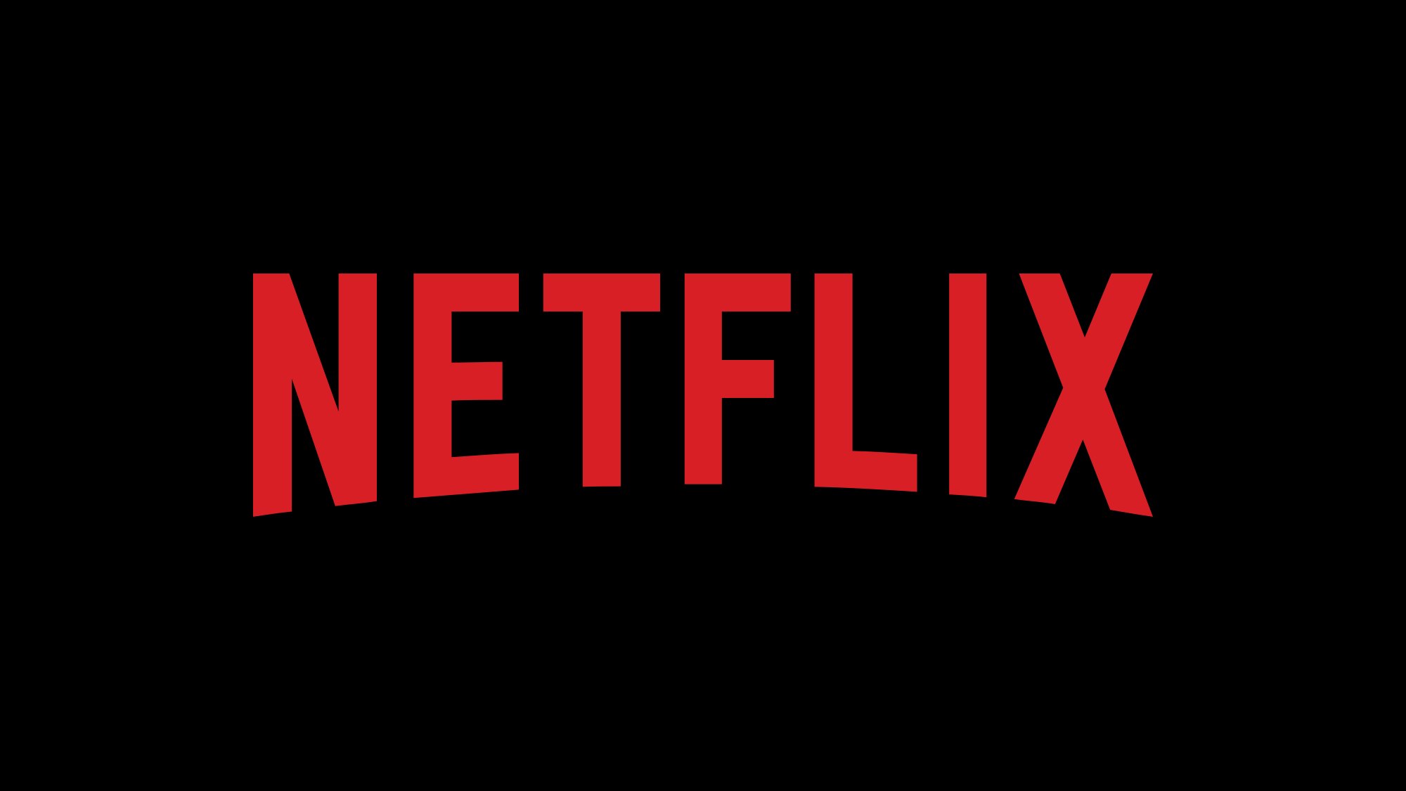 The red Netflix wordmark, centered on a black background.
