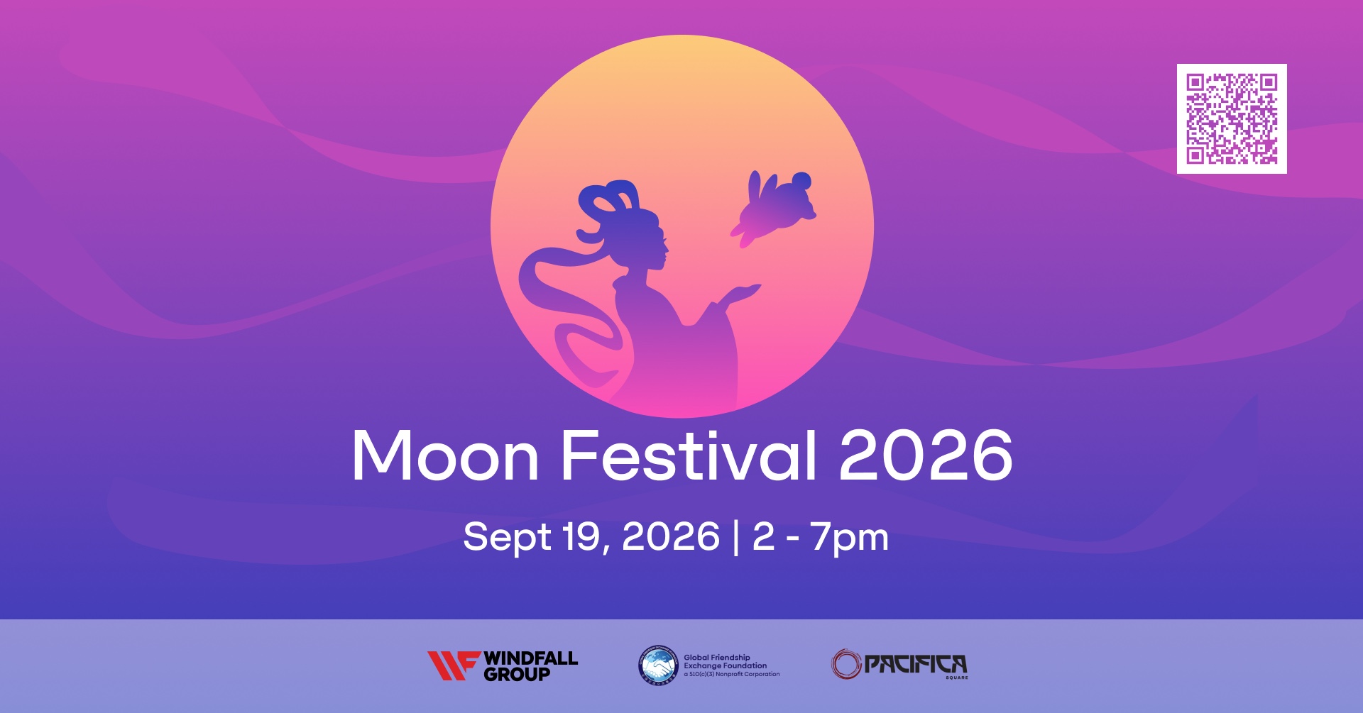 Official Pacifica Square Moon Festival 2026 promo graphic for September 19 in Aurora.
