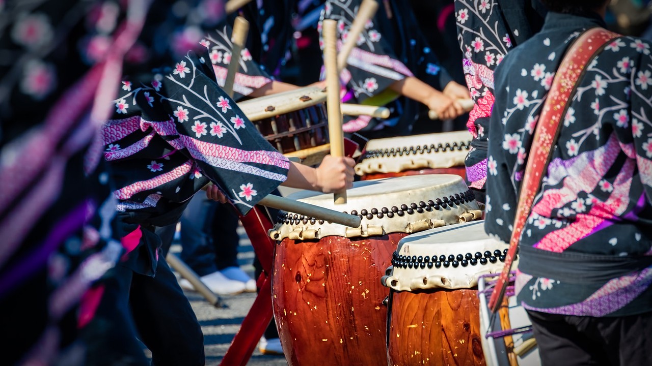 Traditional Japanese music performance at Spirit of Japan festival.
