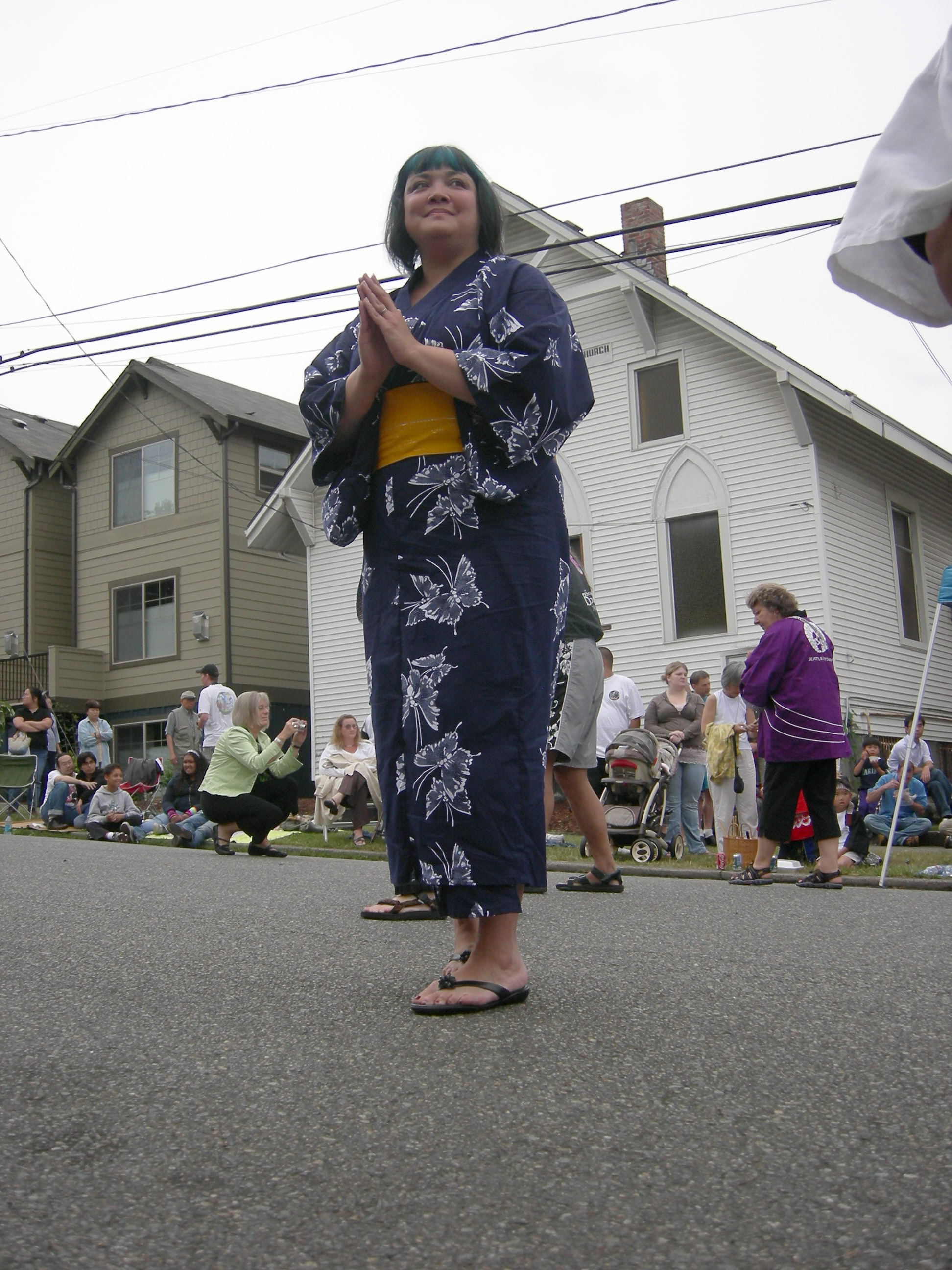 Bon Odori dancers at a Seattle-area Obon festival.