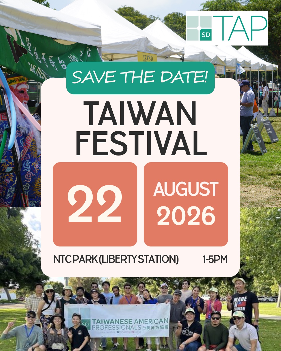 Taiwan Festival San Diego 2026 promotional flyer.