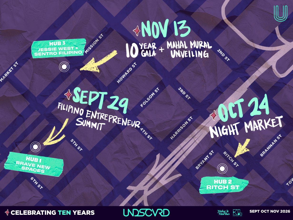 UNDSCVRD 2026 Season 10 save-the-date map highlighting Golden Hour Night Market on Ritch Street.