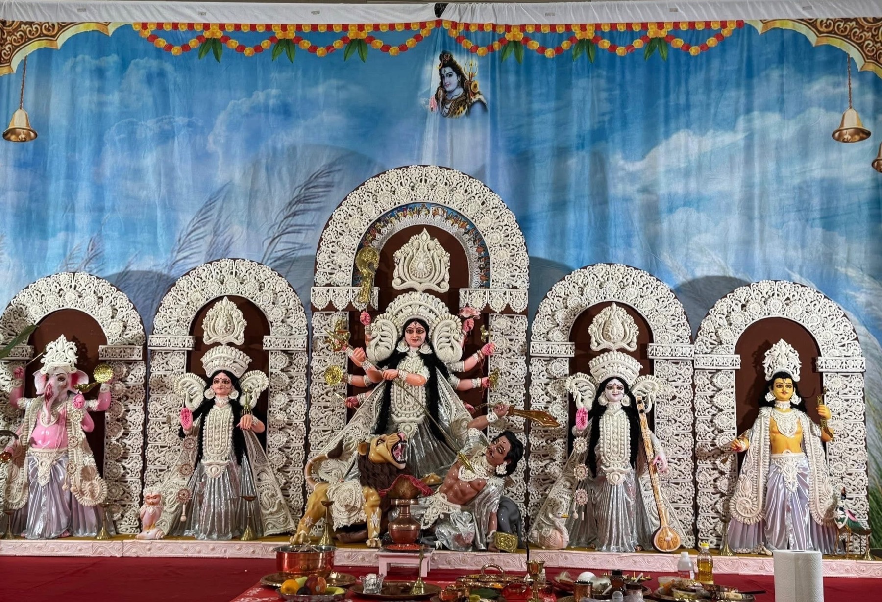 Durga Puja pandal scene from UTSAV Sacramento.