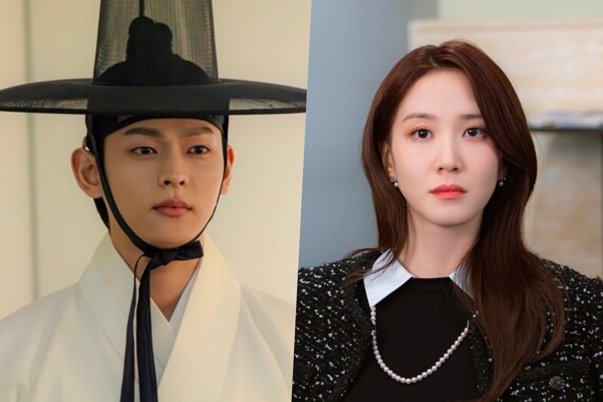 Park Eun-bin beside a Joseon-era ghost character in a Spooky in Love press still.