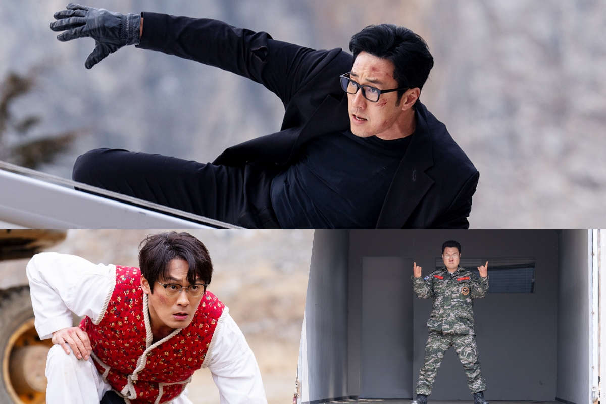 So Ji-sub and cast in action stills from SBS drama Agent Kim Reactivated.