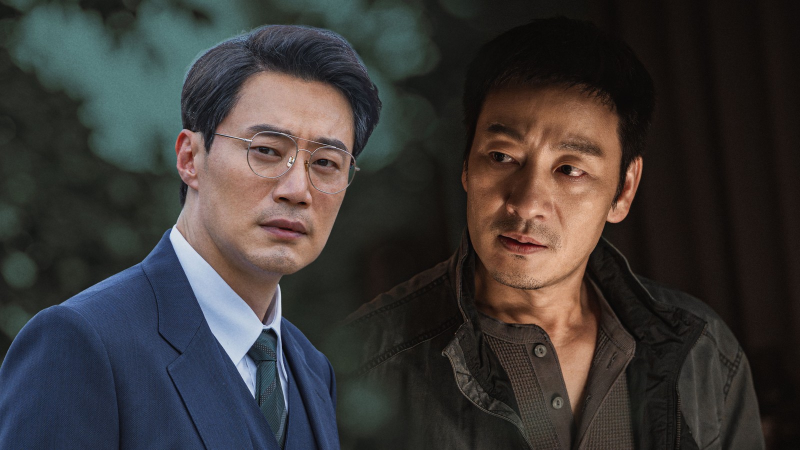 Park Hae-soo and Lee Hee-joon in promotional imagery for ENA thriller The Scarecrow.